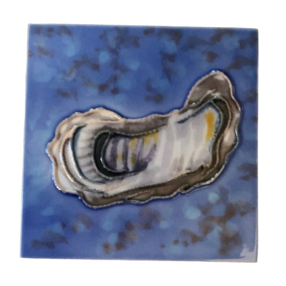 Tile Craft Accents Oyster Shell 4x4 Decorative Ceramic Wall Art